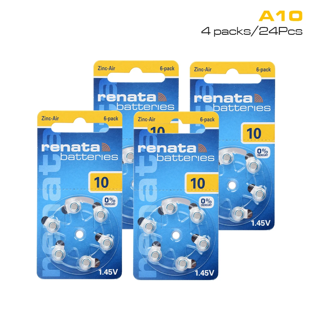 24 шт. 1 45 в ZA10 A10 кнопочные батареи для монет PR230H P10 10AE L10ZA 10A 10SA S10A W10ZA сменная батарея