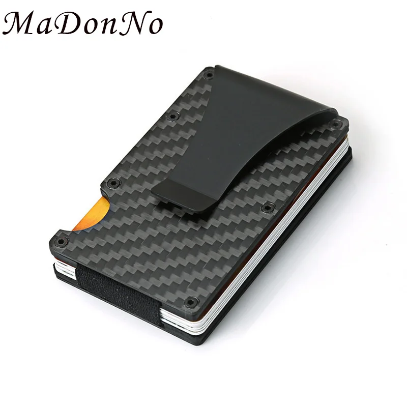 

Carbon Fiber Rfid Anti Thief Card Holder Aluminium Metal Wallets Men Business ID Credit Card Holders Case Bag Cardholder israel