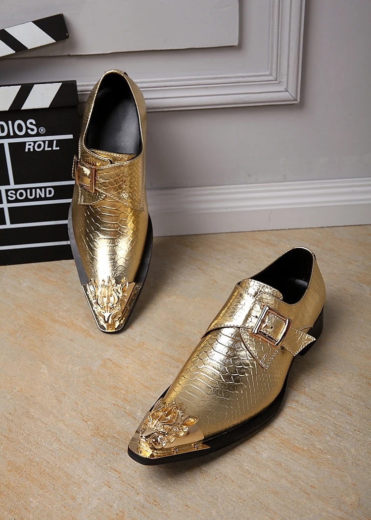Zapatos hombre; cystal; обувь на скрытом каблуке для мужчин; слипоны с золотыми шипами; лоферы из натуральной кожи; sapato social; мужская обувь