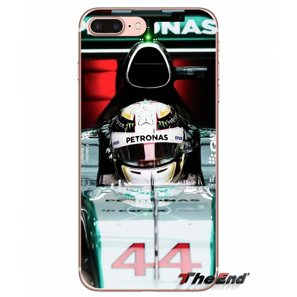 Для Apple iPhone X 4 4S 5 5S SE 5C 6 6S 7 8 Plus 6Plus 7plus 8plus Fundas Coque Lewis Hamilton F1 Racing car Star мужской