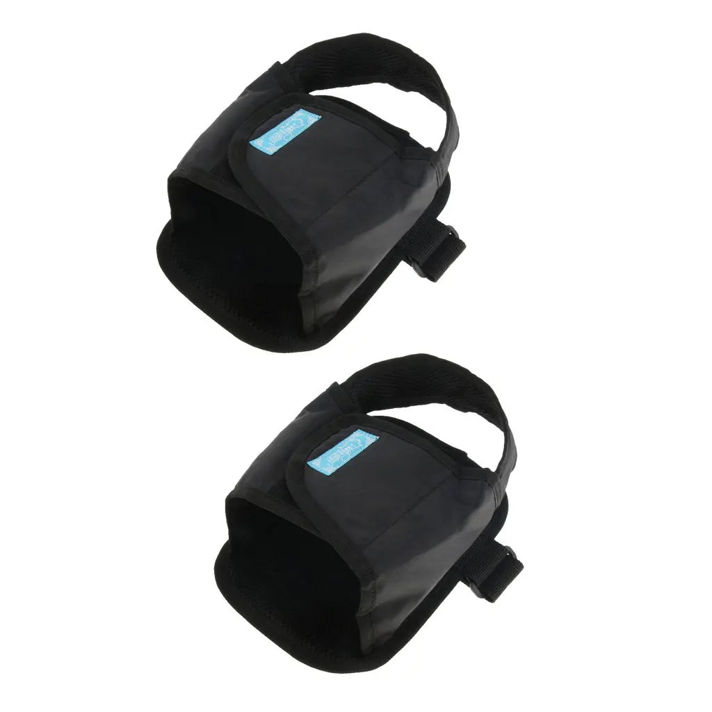 2pcs Fixed Adhesive Straps Wheelchair Pedal Wrap Toe Clip Belt Footrest Cushion Cover Feet Anti Slip Protection Black