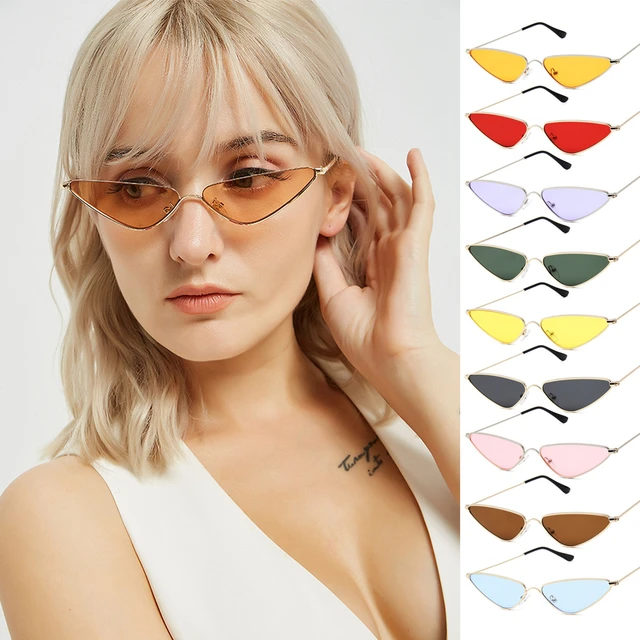 Vintage Triangle Rimless Frame Sunglasses Retro Hippie Cosplay Party Glasses  | eBay