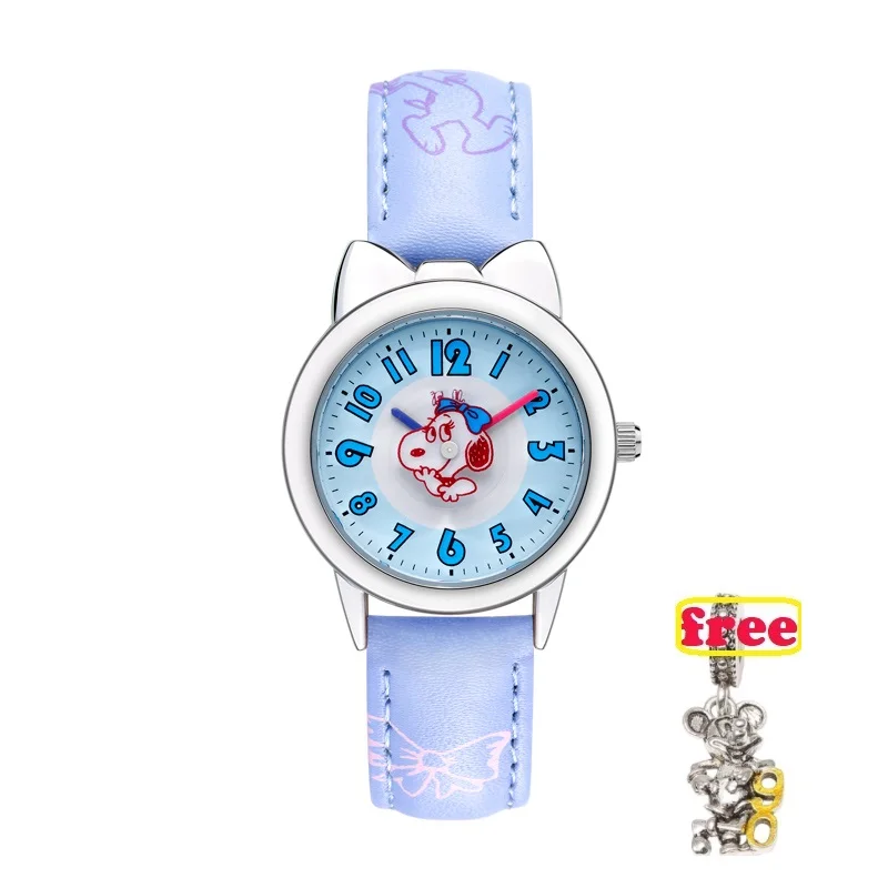Snoopy официальный бренд geniune детские часы чехол с милым котом модные женские