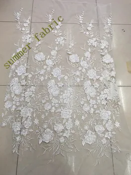 

New Embroidered Tulle Mesh Lace Nigerian Lace Fabric with sequins nice looking African French Net Lace Fabric