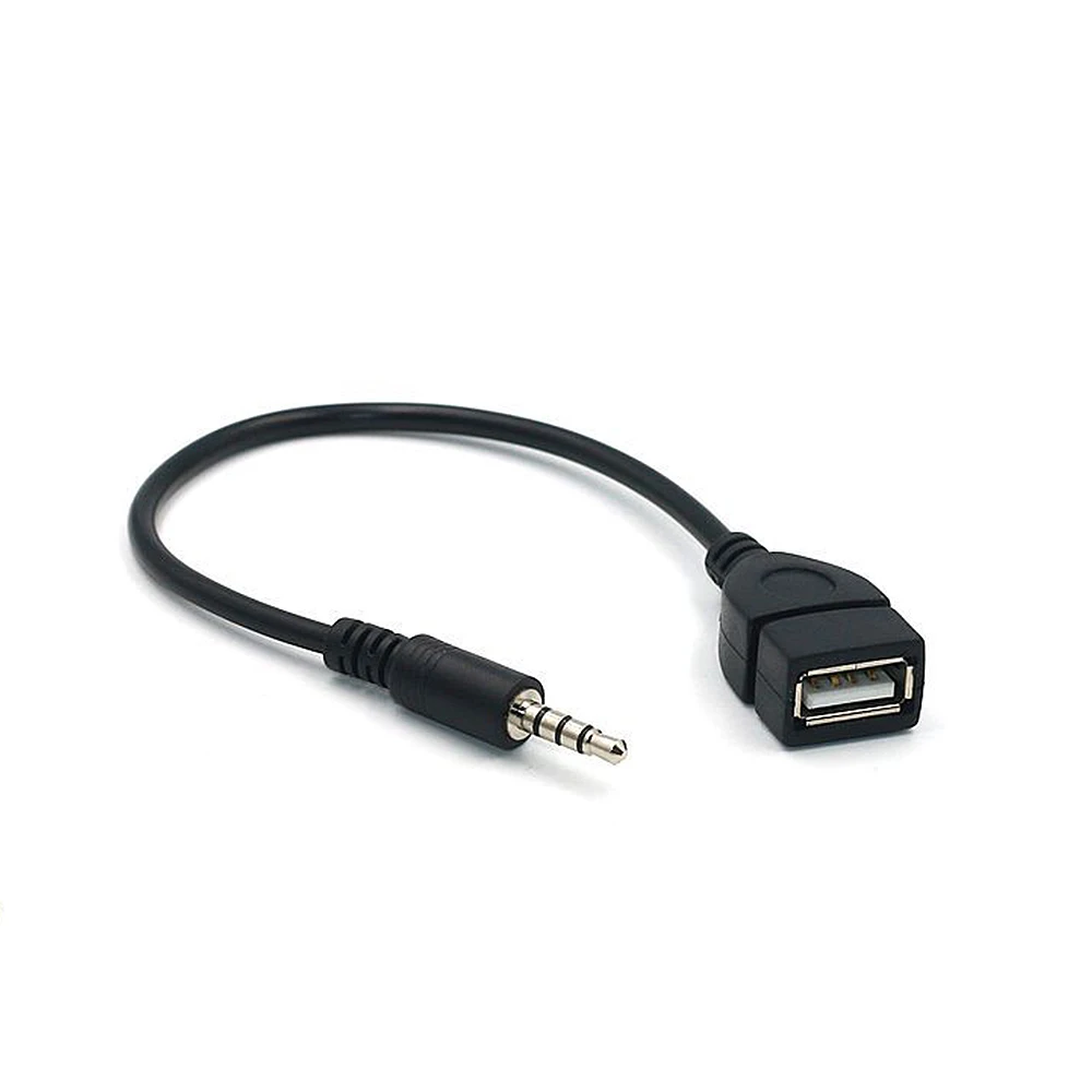 Аудио AUX разъем 3 5 мм на гнездо USB тип A адаптер для MP3 преобразователя кабель
