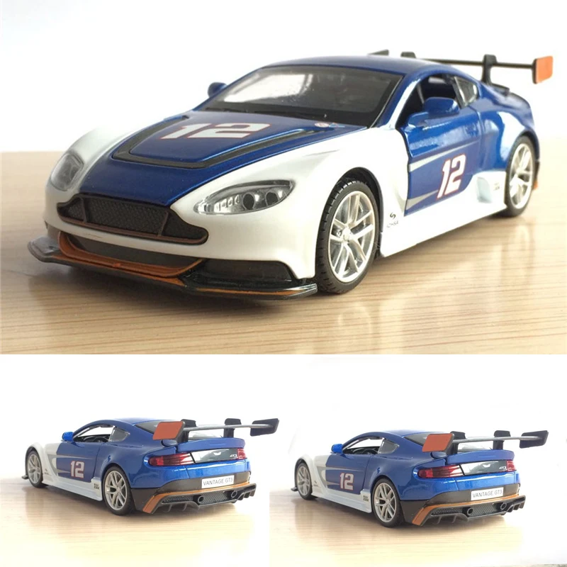 

1:32 Scale Aston Martin Racing Vantage Diecast Metal Toy Model With Pull Back Sound Light Racing Car Collection Free Shipping