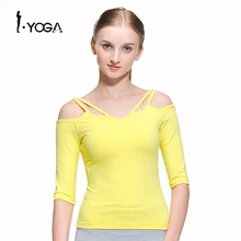 Для женщин с коротким рукавом спортивные футболки для детей трико для фитнеса и йоги бак укороченный Топ Спортивная одежда для тренажерного зала Костюмы Блуза Топ для бега CXT009