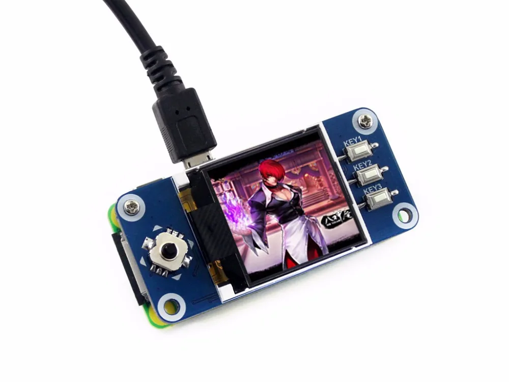 Waveshare 1,44 дюймовый ЖК-дисплей шляпа для Raspberry Pi 2B/3B/3B+/Zero W, 128x128 пикселей, SPI интерфейс, драйвер ST7735S