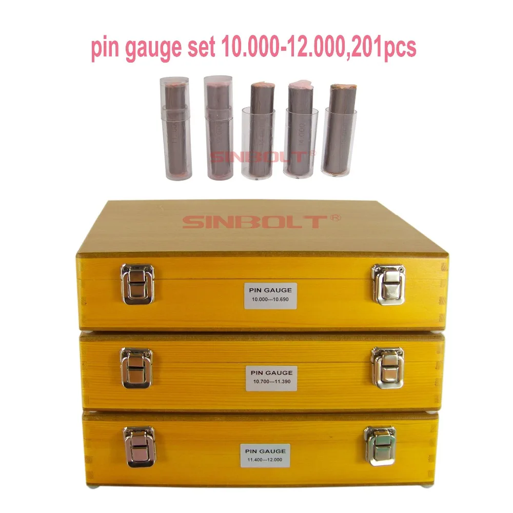 

Sinbolt Metric Pin Gauge Set,10.000mm--12.000mm,201pcs+Pin Gauge Handles,fast delivery!
