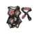 Bebê recém-nascido Roupas de Menina Floral Tassel Cotton Romper e Headband Set Macacão Infantil Roupas de Verão 2017 Roupa Roupas Bebes