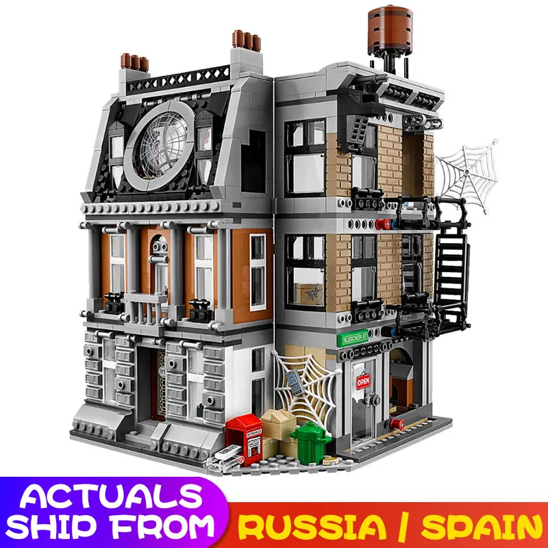 

In Stock Marvel Sanctum Sanctorum Showdown Spiderman Iron Man Building Blocks Toy for Children With