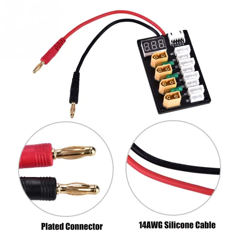 Новые 3S 4S LiPo батареи параллельная зарядная плата XT60 Разъем Банана B6 зарядное