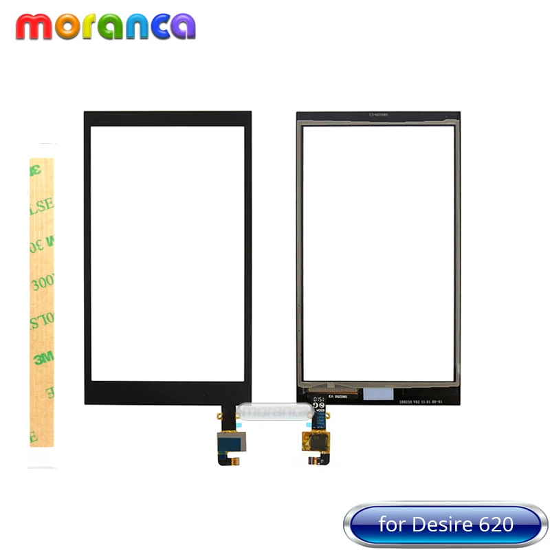 

5.0'' Screen for HTC Desire 620 620G D620 Touch Screen Digitizer Front Glass Sensor Lens Panel Black Replacement + 3M Tape
