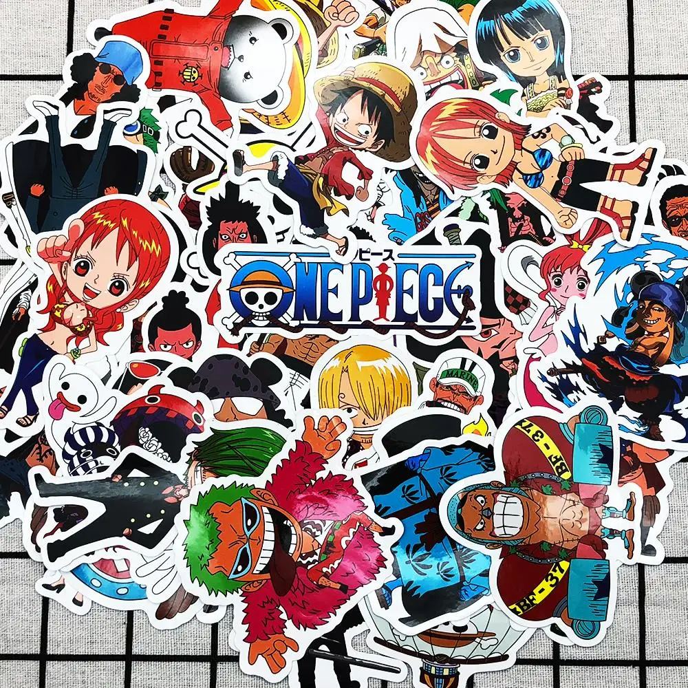 48 шт ПВХ один кусок наклейки Мода Обезьяна D. Luffy водонепроницаемый для чемодана