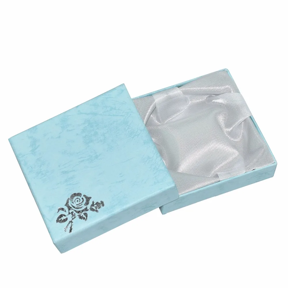 

12Pcs 9*9Cm Silver Square Bow Paper Bracelet Bangle Wristwatch Jewelry Gift Box,Fashion Gift Boxes