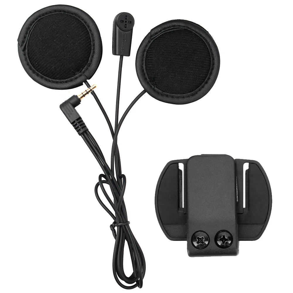 V6 Headphone Soft Earphone Microphone Clip Work for V6 V4 Motorcycle Helmet Bluetooth Intercom Moto bt Interphone Headset