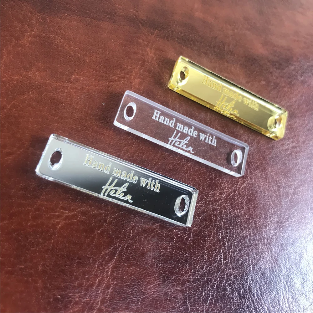 Personalized acrylic tag,clothing tag,sewing on acrylic labels tags, crochet hatsglovesbag,Custom labels for handmade products (2)