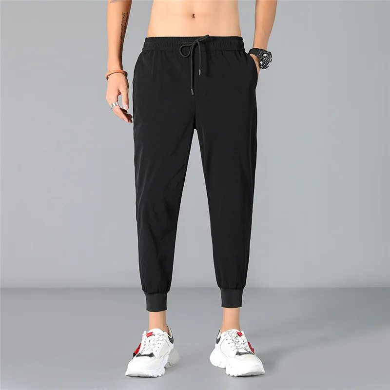 

Mens Harem Pants Spring Autumn Casual Jogger Hip Hop Ankle-Length Black Pants 2019 Plus Size Solid Summer Pants Joggers Trousers