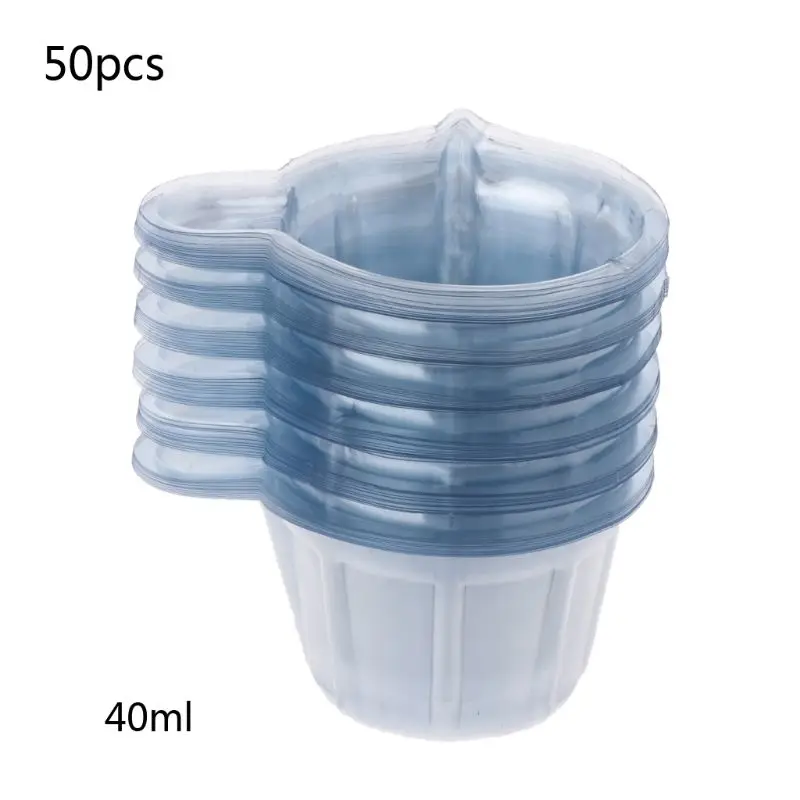 

50Pcs 40ML Plastic Disposable Cups Dispenser DIY Epoxy Resin Jewelry Making Tool