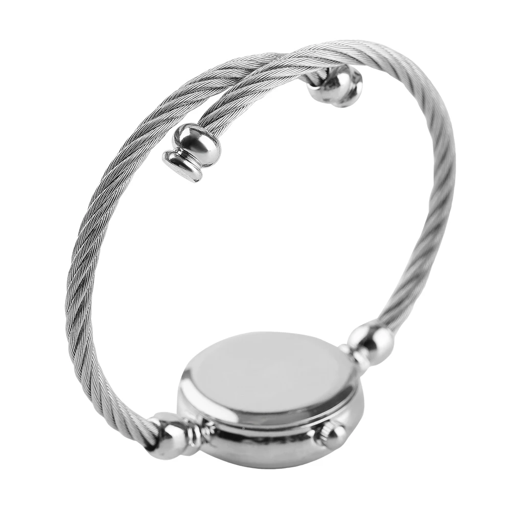 Elegant 2018 New Arrival Women Bangle Watch Roman Number Dial Quartz Wrist Watch Simple Rotating Twist Stainless Steel Band (6)