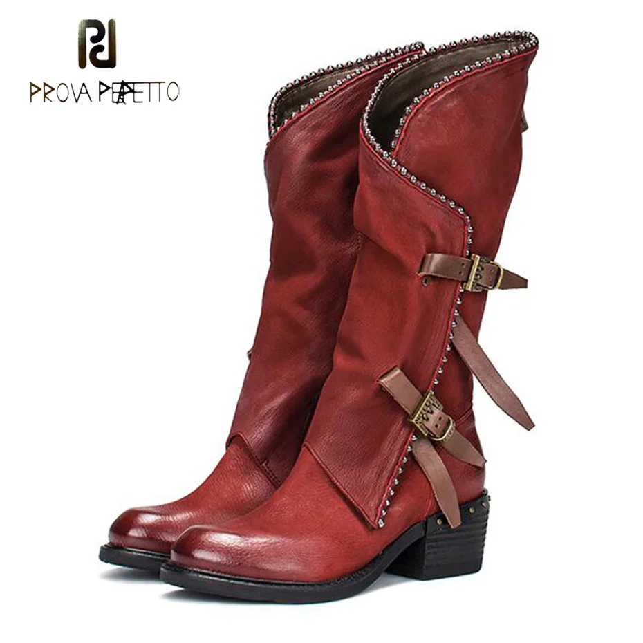 Plush Decor Red Zipper wine Tun Wade Metall Prova Schnalle In Leather Leder Perfetto Echtem Mitte Ritter black Alt In Stiefel Perlen Black Frauen Seite In Martin 7wOq1wSfx