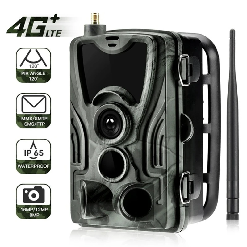 HC-801LTE 4G Multifunctional Waterproof Hunting Camera 16MP 64GB Tracking IP65 Trap 0.3 MMS/SMS/SMTP/FTP Field | Спорт и развлечения