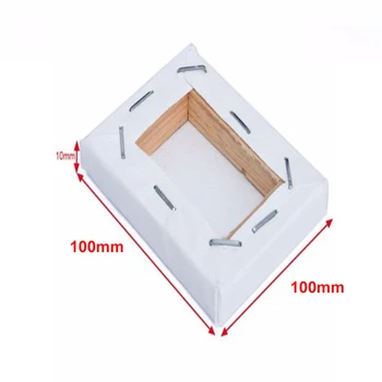 

10*White Blank Wooden Mini Artist Canvas Art Board Paint Frame For Gift