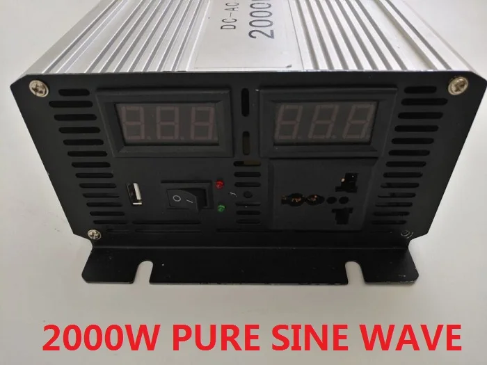 

Dual digital display 2000W DC24V INPUT TO AC220V Output Pure sine wave inverter,car power inverter