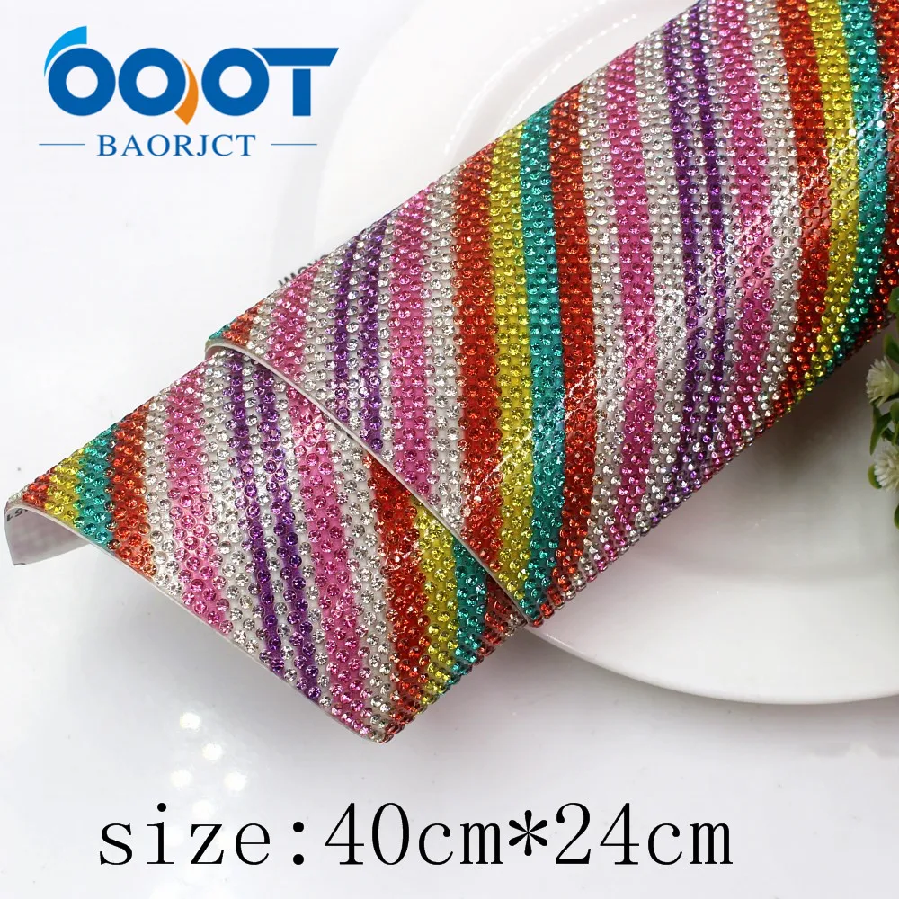 OOOT BAORJCT I-19516-1208, размер 40 см* 24 см, 1 шт., многоцветный горячий сверлильный Блестящий Блестки, DIY головной убор, украшение для свадебной вечеринки