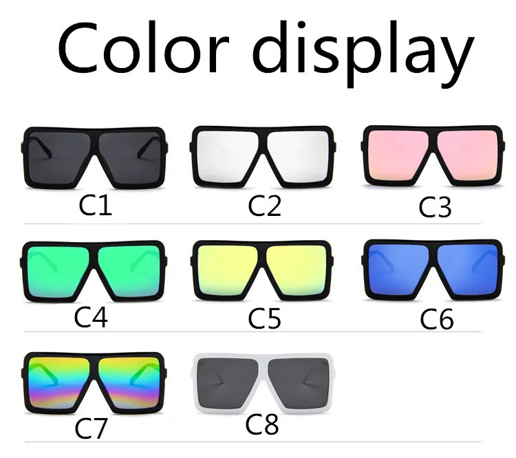 ASOUZ 2018 new fashion square ladies sunglasses retro cat eyes men`s glasses UV400 brand large frame sun protection goggles (6)