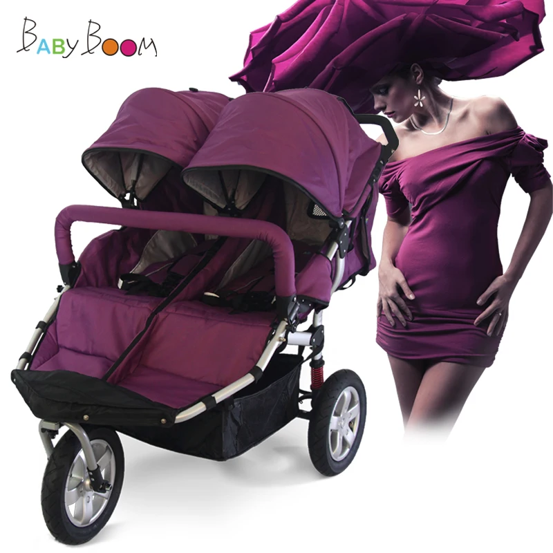 Детская коляска BabyboomTwin с амортизаторами|Двойная коляска| |
