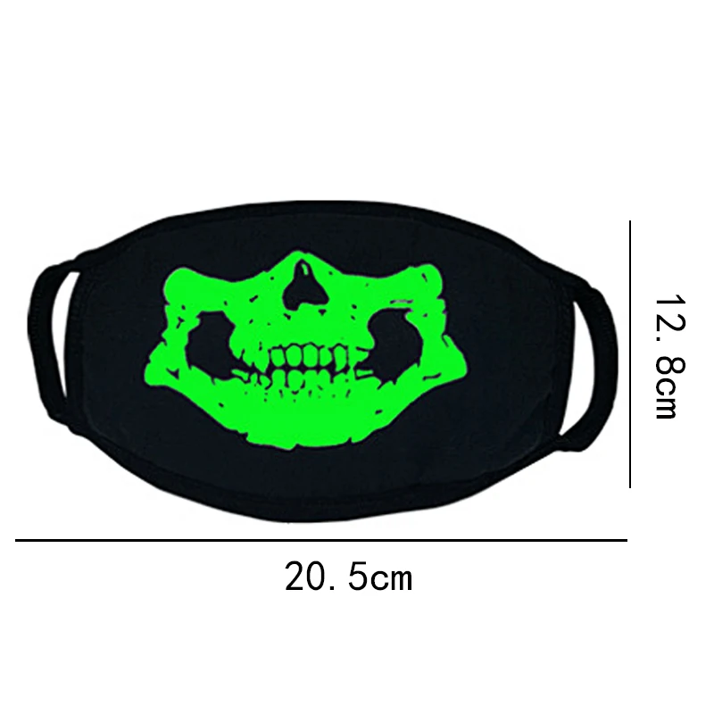 Lnrrabc Мода анти дымке респиратор здоровья Велоспорт световой череп печати рот Уход за кожей лица Маска Анти-пыль Для женщин Мода Уход за