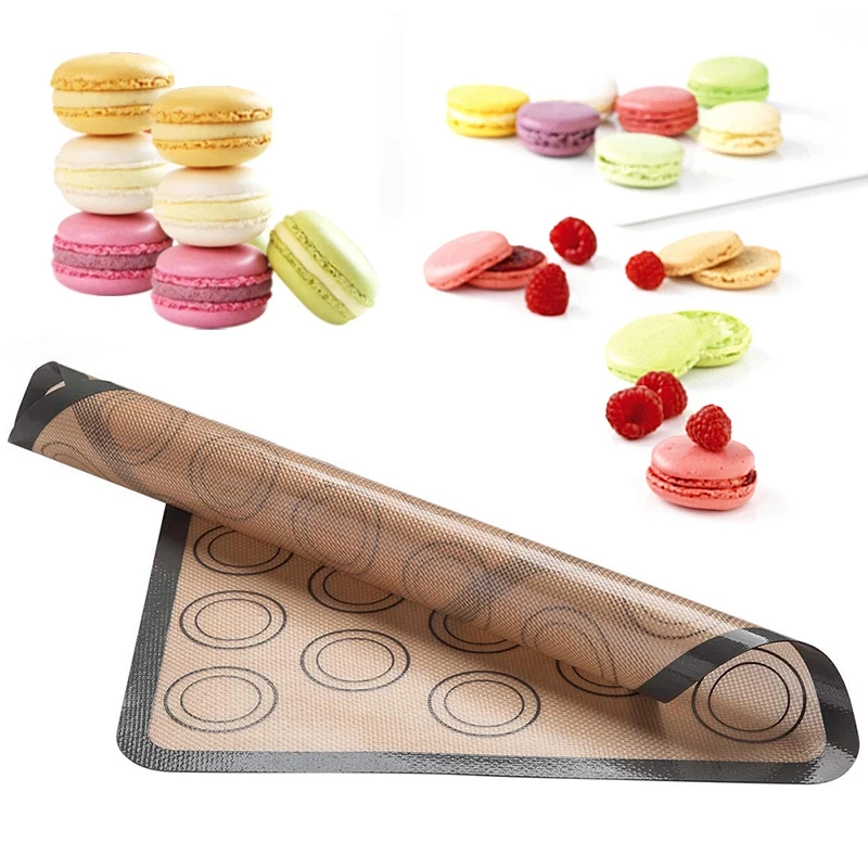 2pcs Home Non-Stick Silicone Baking Mat Oven Pastry Macaron Cake Sheet Kitchen Silicone Baking Mat Baking Tools for Cakes