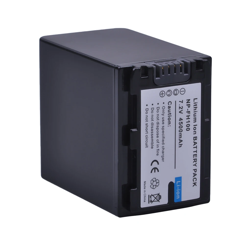 Billig 1Pc 4500mAh NP FH100 NP FH100 FH100 Batterie für Sony DCR SX40 SX40R SX41 HDR CX105 FH90 FH70 FH60 FH40 FH30 FP50 SR42E SR45E