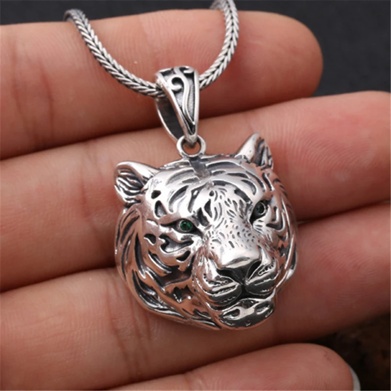 

Sterling Silver 925 Tiger Head Pendant For Necklace Heavy Sterling Silver 925 Large Pendant Fashion Elegant Thai Silver Jewelry