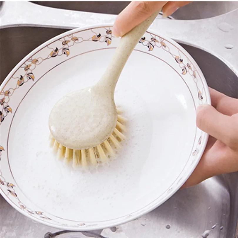 Stocked Eco-Friendly Cleaning Brush Kitchen Multifunction Kitchen Cleaning Brush Long Handle Dish Washing Brush  (1)