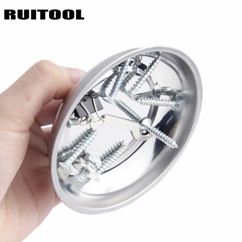 Магнитный Лоток RUITOOL " /4"/" круговой лоток для винтов для автомобильных деталей всасывающий коврик абсорбирующий инструмент для посуды