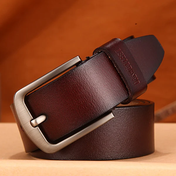 DWTS cow genuine leather luxury strap male belts for men new fashion classice pin buckle leather belt male  belt men 