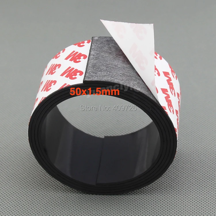 Супермагнитная лента 1 метр 50x1 5 мм самоклеящаяся Гибкая магнитная резиновая