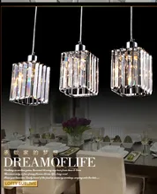 Envío gratuito Cocina bar comedor 3 luces Restaurante moderno colgante de cristal Colgante de Luz lámparas de iluminación colgante de cristal