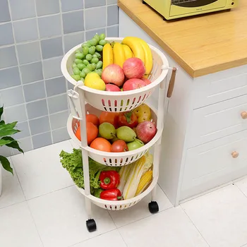 

Storage Holders & Racks Home Storage & Organization PP bathroom organizer kitchen storage rack with roller rangement cuisine