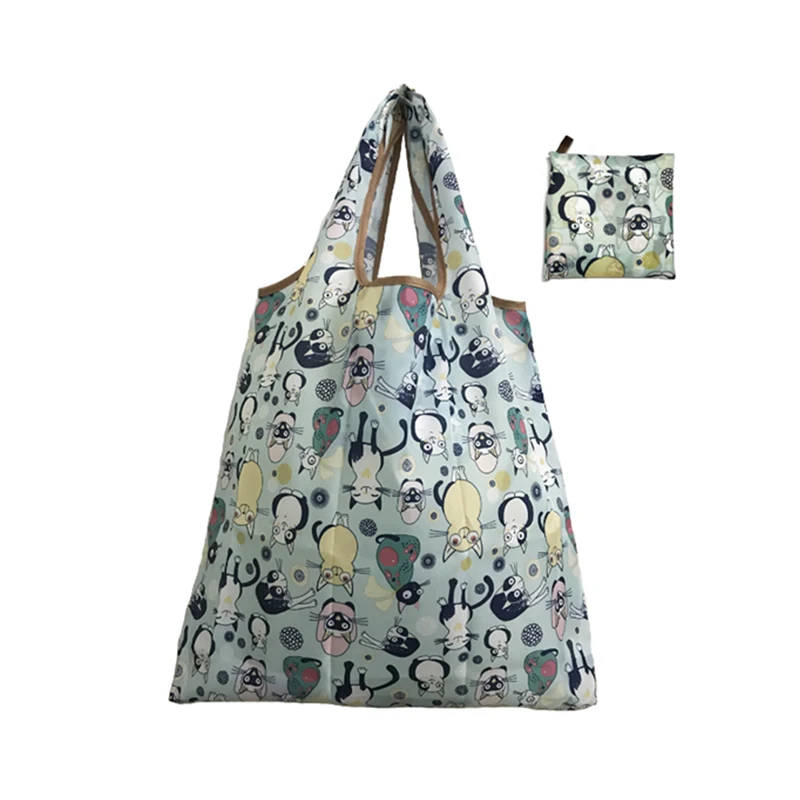 Женские сумки через плечо для покупок, водонепроницаемые складные многоразовые сумки-тоут, тканевые Сумки-мешки - Цвет: 11