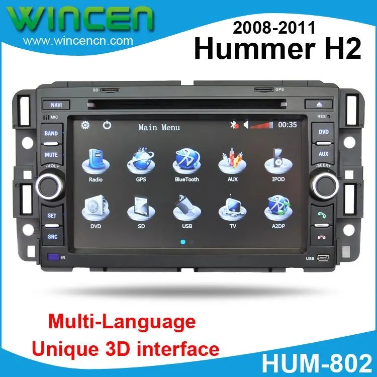 

7" Car DVD Player for Hummer H2 with 3D Menu multilanguage support onboard computer HOT SELLING Free Shipping+Map