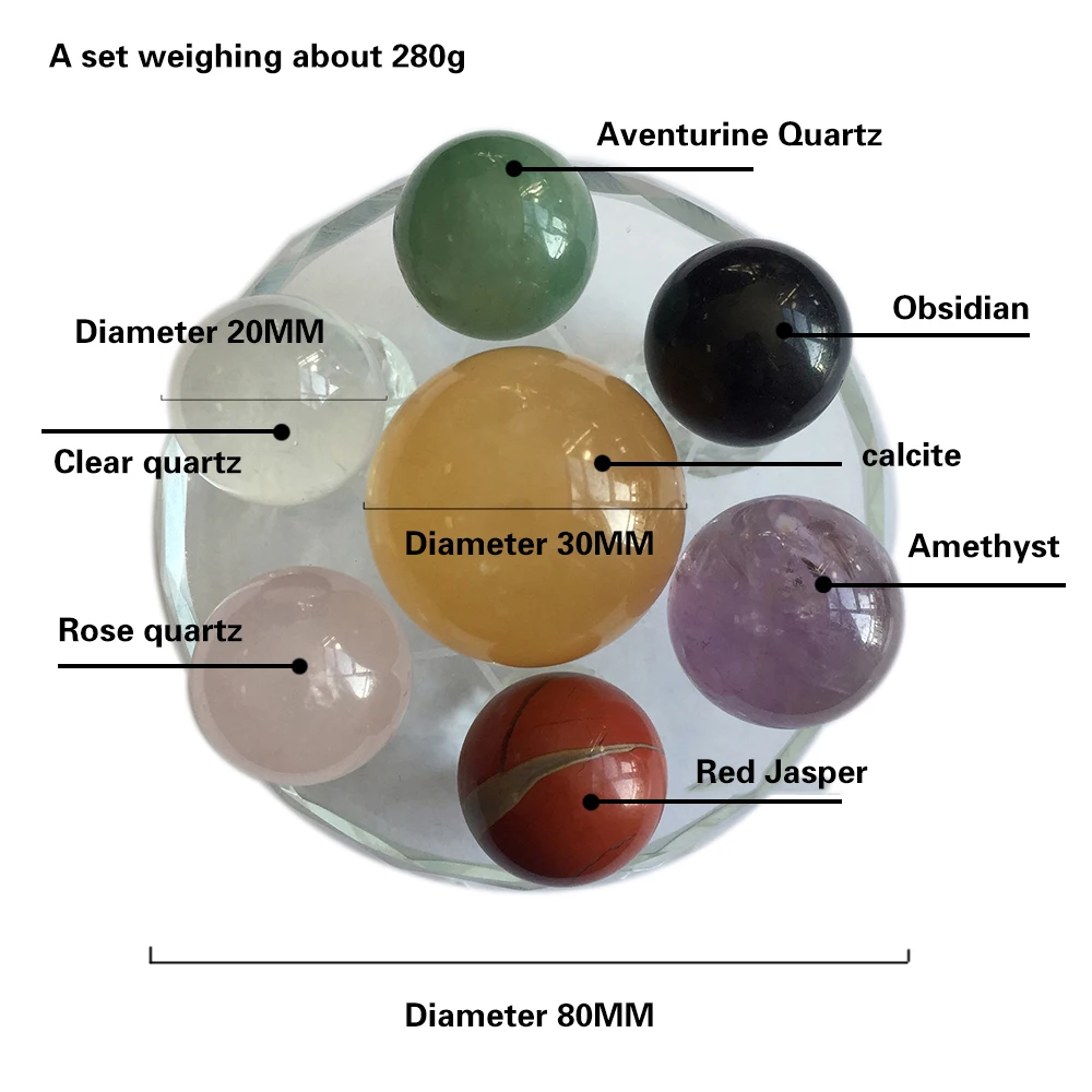 Натуральные кристаллы камней шарики семь звезд массив рейки энергия чакры медитационная Йога целебная подвеска-Маятник из хрусталя