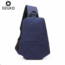 OZUKO новая стильная нагрудная сумка из парусины мужская повседневная сумка через плечо сумки через плечо для Ipad многофункциональная сумка на одно плечо