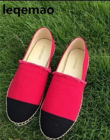 New Fashion 2018 Spring Autumn High Quality Women's Espadrilles Shallow Canvas Shoes Girls Loafers Flats Casual Shoes Size 34-42
