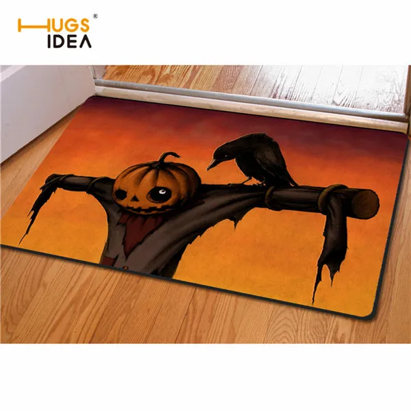 HUGSIDEA Книги по искусству Дизайн ковры ночь Хэллоуина 3D узор Коврик для дома пол декоративные Хэллоуин призрак летучая мышь Тыква коврики - Цвет: CB079U