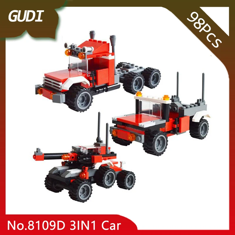 

Doinbby Store 8109D 98Pcs Deformation Series 3IN1 Car Model Building Blocks Set Bricks Compatible with Legoings