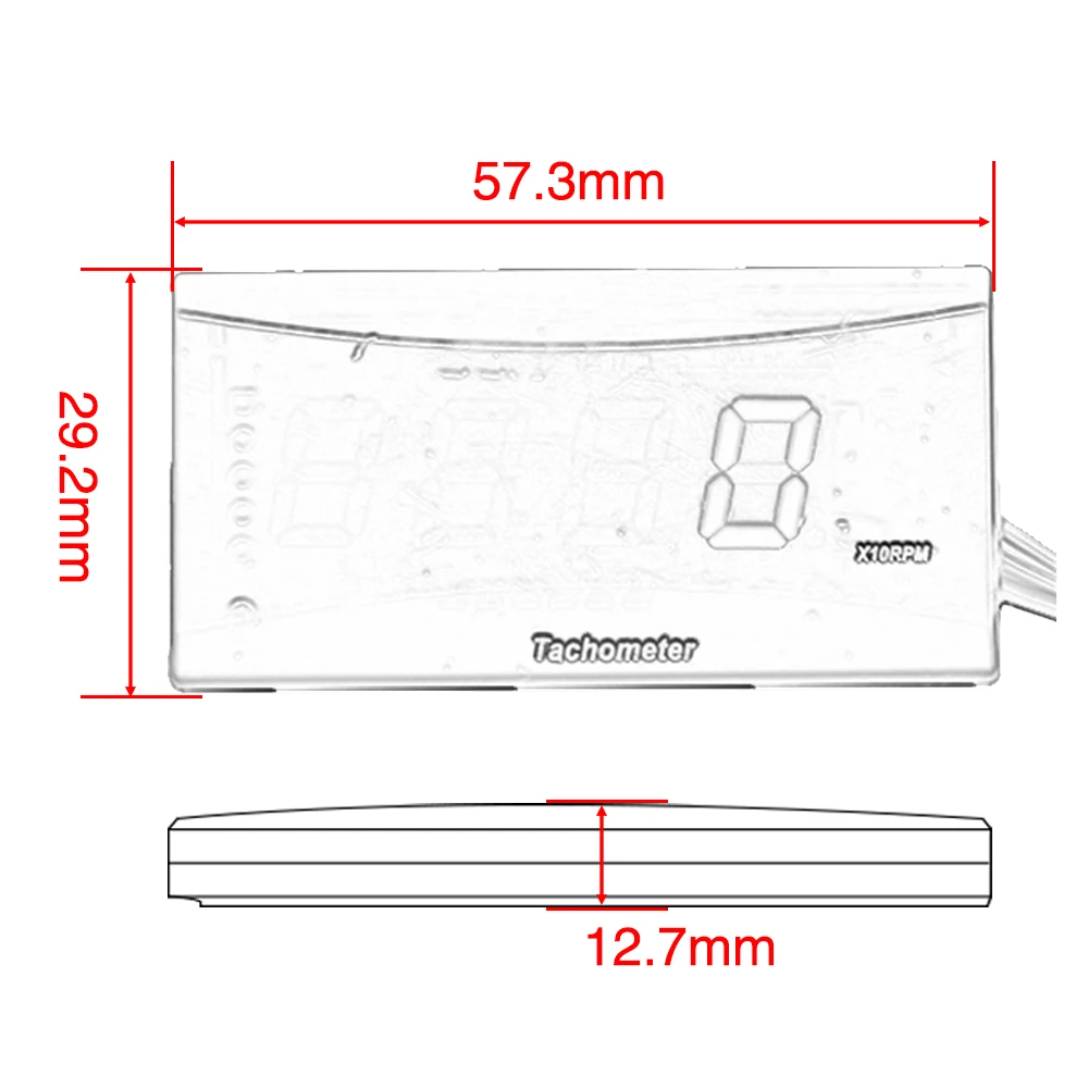 Alconstar-мотогонок Koso мини RPM метр цифровой квадратный ЖК-дисплей Тахометр двигателя счетчик часов Тахометр Датчик для Kawasaki