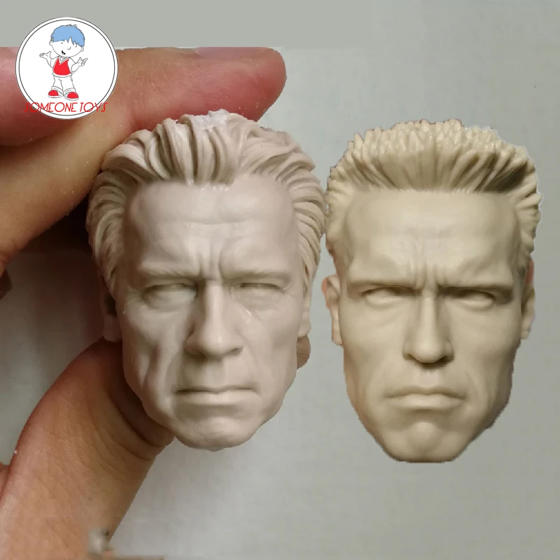 

Unpained 1/6 Male Head Sculpt T800 Arnold Schwarzenegge Head Carving Model